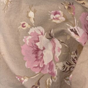 ONE SIMPLY SHABBY CHIC RACHEL ASHWELL FLORAL CASTLE SHAM MOCHA W PINK ROSES